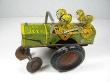 Vintage 1940s Marx Toys Tin Litho Wind Up JUMPIN JEEP